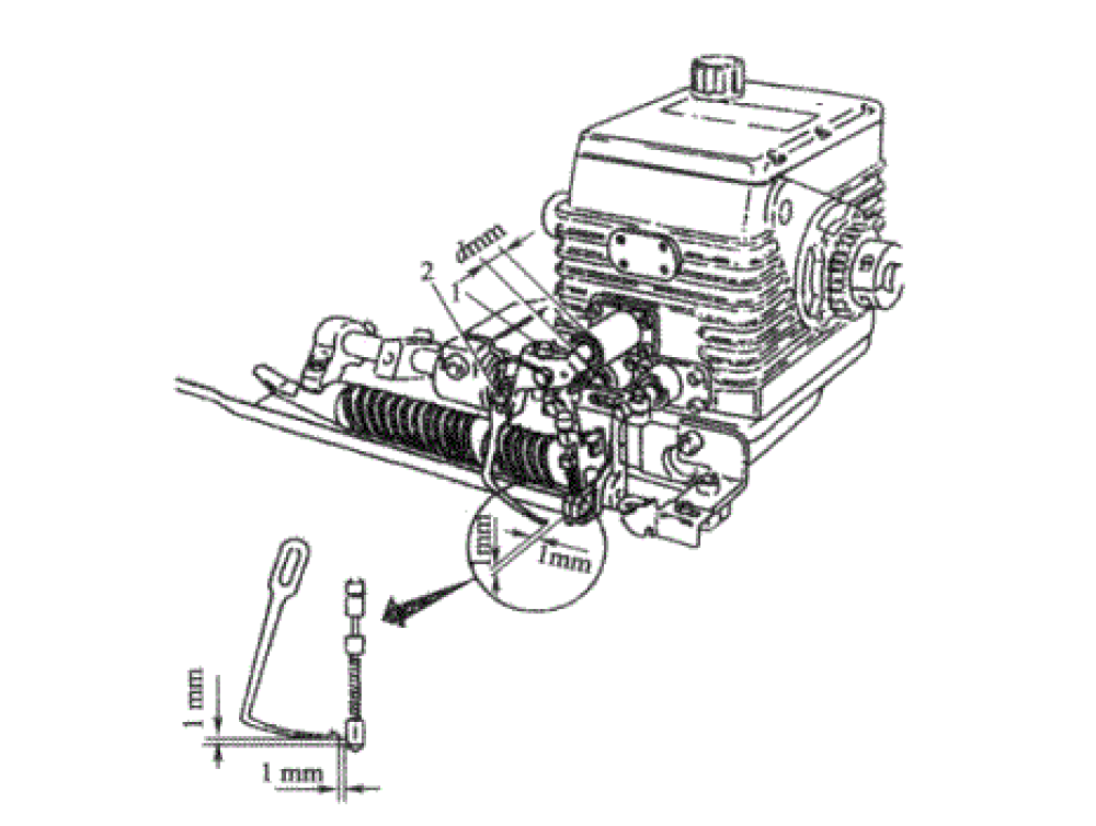 Fig.11 Adjustment of crochet seat and crochet hook